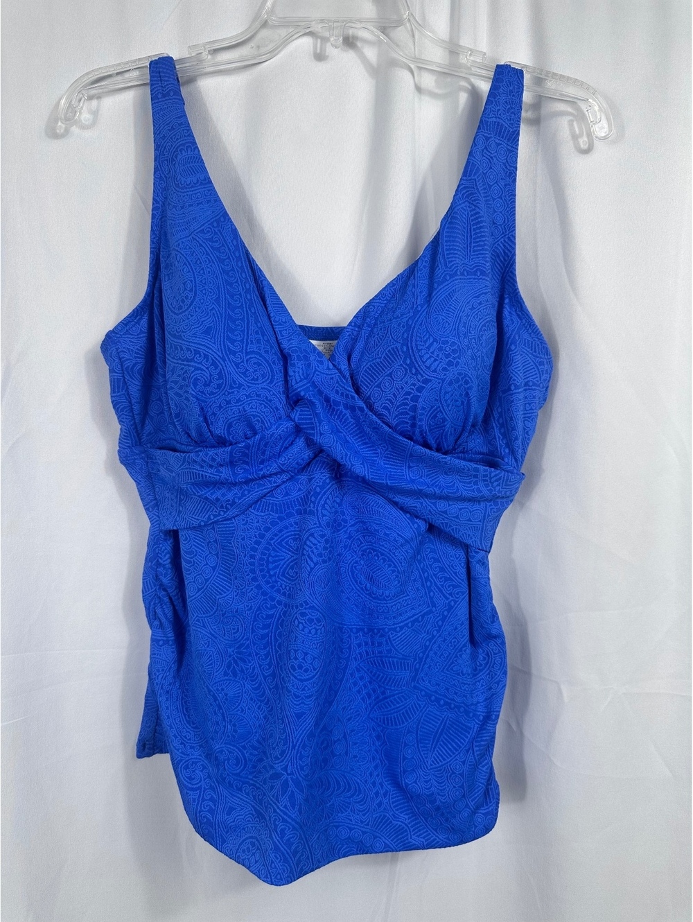 Swim Solutions Blue Iris Crossover OTS Tankini Size 16